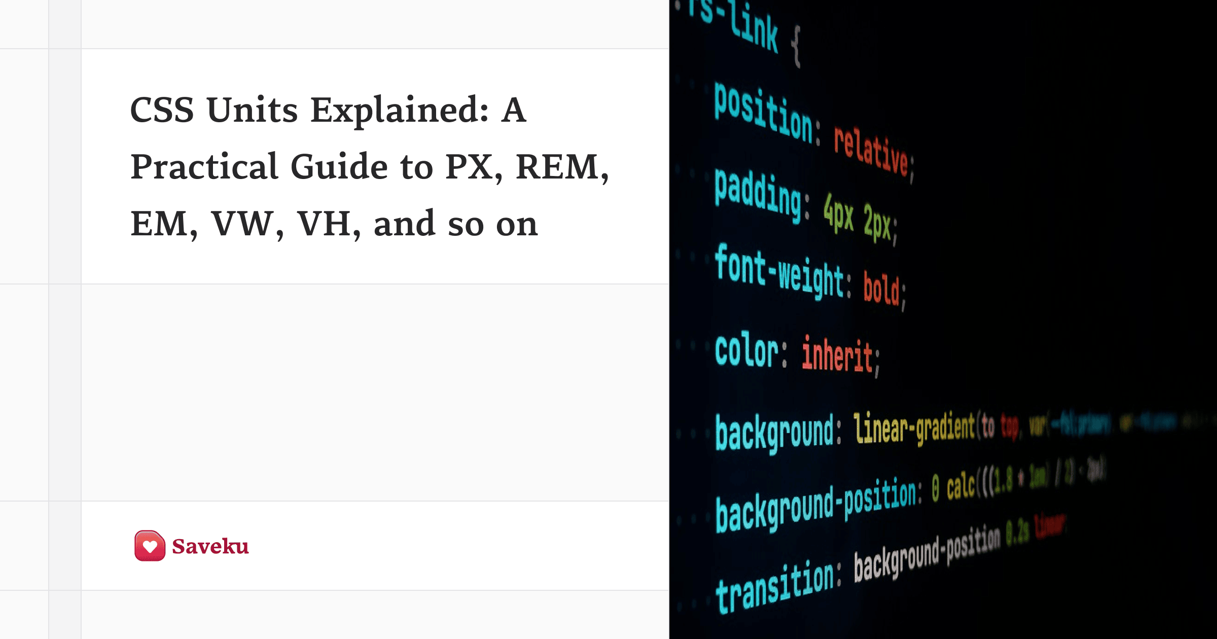 CSS Units Explained: Easy Guide to PX, REM, EM, VW, VH, etc